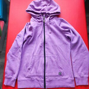 Volcom hoodie light purple zip on women's size S